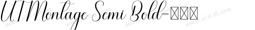 UT Montage Semi Bold字体转换